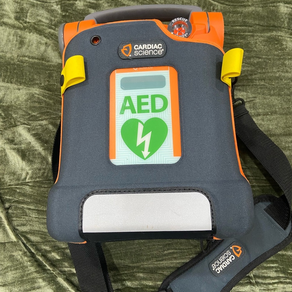 AED Defibrillator - Orange and Black